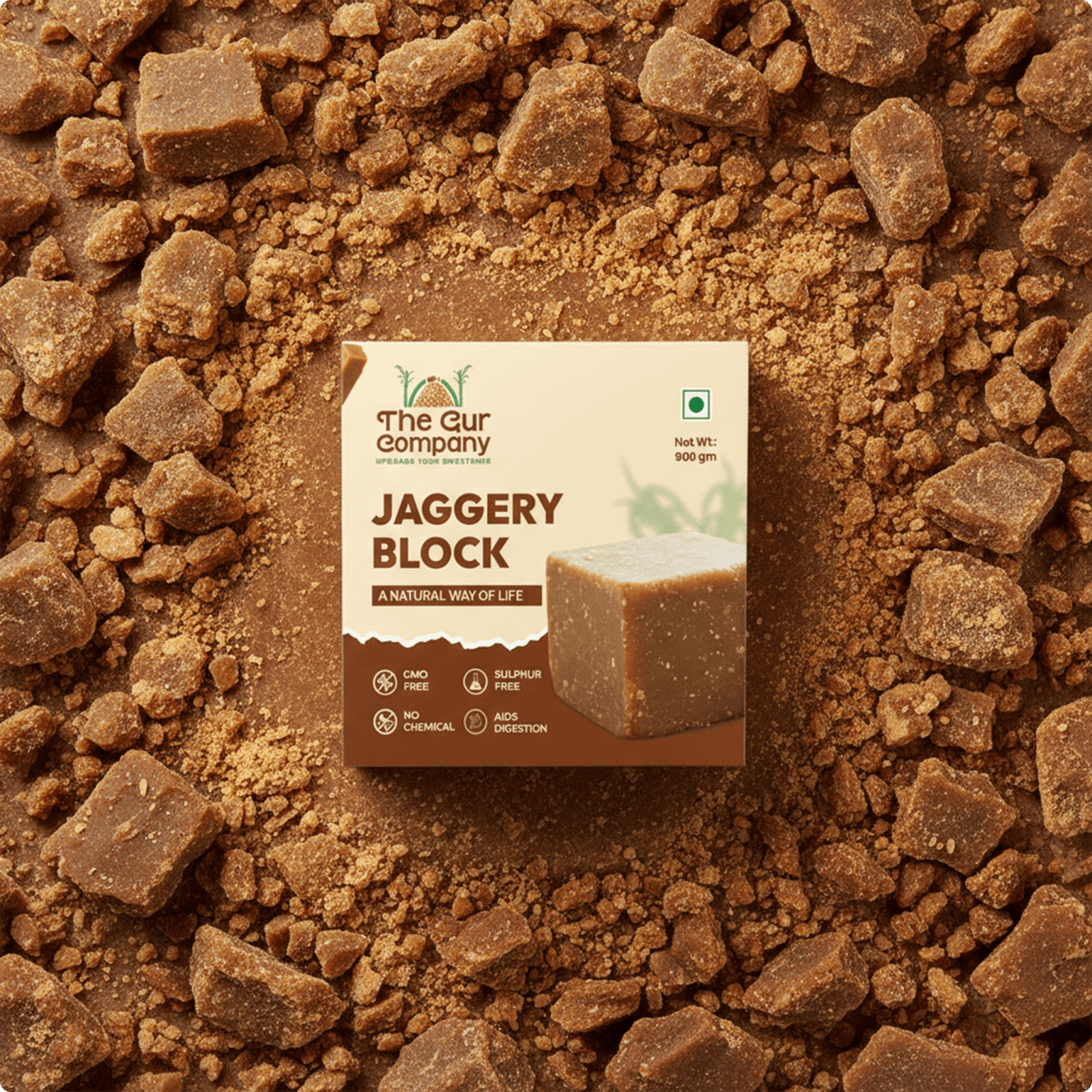 Premium Block Jaggery (900g)
